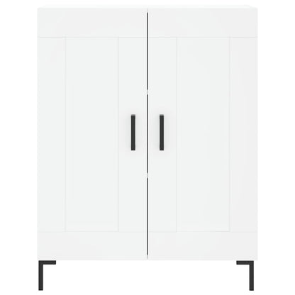 Skříň Highboard Bílá 69,5 X 34 X 180 Cm Kompozitní Dřevo