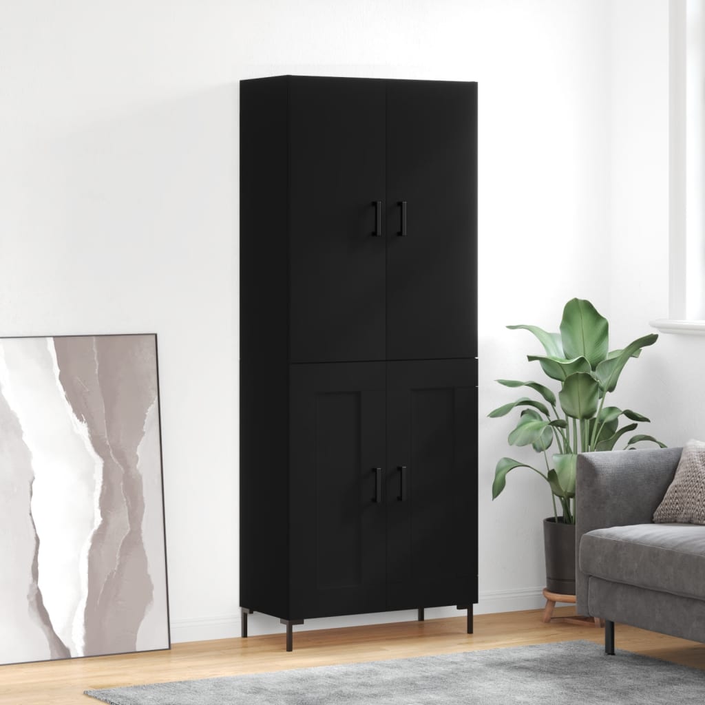 Skříň Highboard 69,5 X 34 X 180 Cm Kompozitní Dřevo