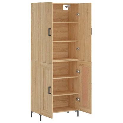 Skříň Highboard Dub Sonoma 69,5 X 34 X 180 Cm Kompozitní Dřevo