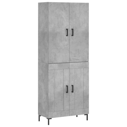 Skříň Highboard Betonově Šedá 69,5X34X180 Cm Kompozitní Dřevo