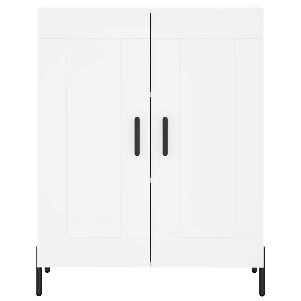 Skříň Highboard Bílá 69,5 X 34 X 180 Cm Kompozitní Dřevo