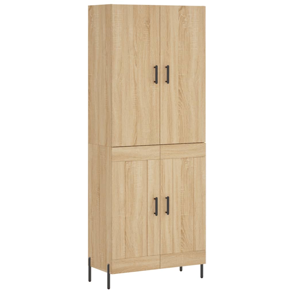 Skříň Highboard Dub Sonoma 69,5 X 34 X 180 Cm Kompozitní Dřevo