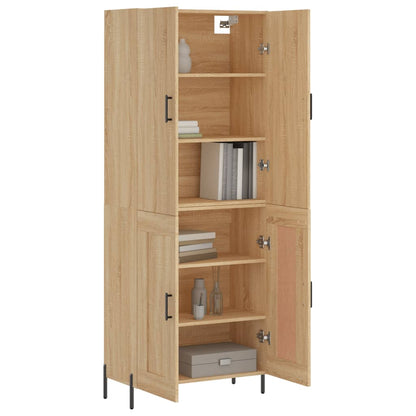 Skříň Highboard Dub Sonoma 69,5 X 34 X 180 Cm Kompozitní Dřevo