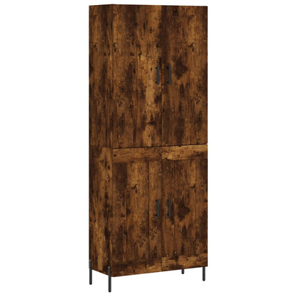Skříň Highboard Kouřový Dub 69,5 X 34 X 180 Cm Kompozitní Dřevo