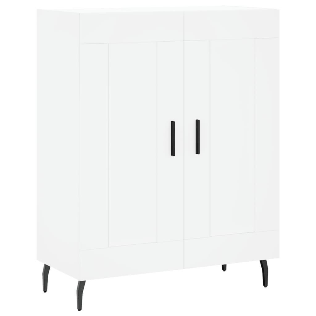 Skříň Highboard Bílá 69,5 X 34 X 180 Cm Kompozitní Dřevo