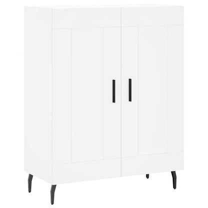 Skříň Highboard Bílá 69,5 X 34 X 180 Cm Kompozitní Dřevo