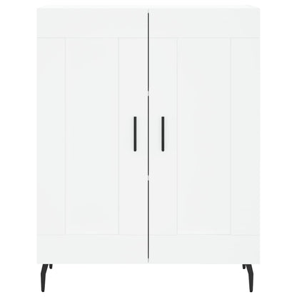 Skříň Highboard Bílá 69,5 X 34 X 180 Cm Kompozitní Dřevo