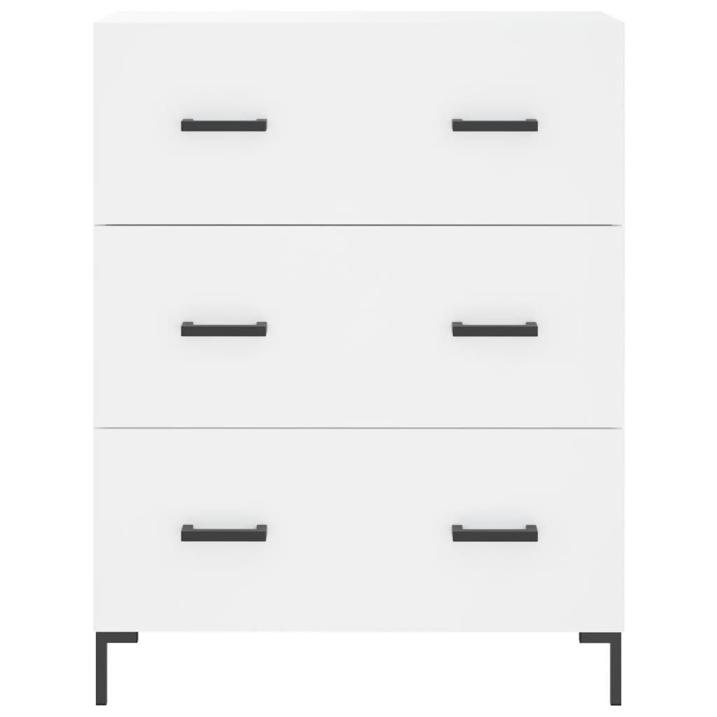 Skříň Highboard Bílá 69,5 X 34 X 180 Cm Kompozitní Dřevo