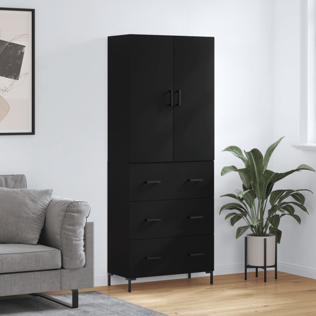 Skříň Highboard 69,5 X 34 X 180 Cm Kompozitní Dřevo