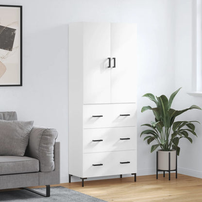 Skříň Highboard 69,5 X 34 X 180 Cm Kompozitní Dřevo