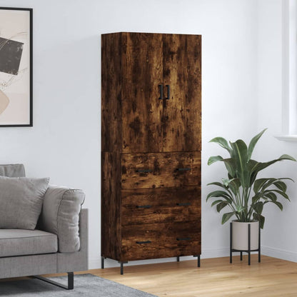Skříň Highboard 69,5 X 34 X 180 Cm Kompozitní Dřevo