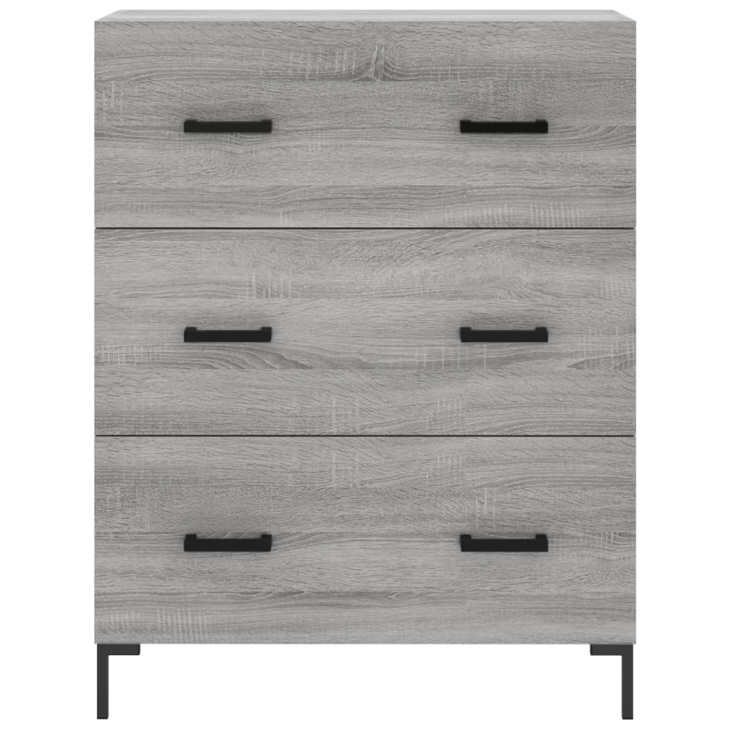 Skříň Highboard Šedá Sonoma 69,5 X 34 X 180 Cm Kompozitní Dřevo