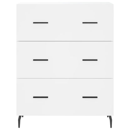 Skříň Highboard Bílá 69,5 X 34 X 180 Cm Kompozitní Dřevo