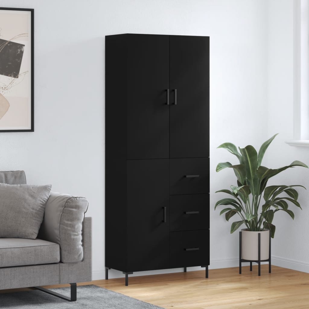 Skříň Highboard 69,5 X 34 X 180 Cm Kompozitní Dřevo