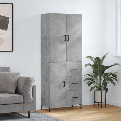 Skříň Highboard 69,5 X 34 X 180 Cm Kompozitní Dřevo