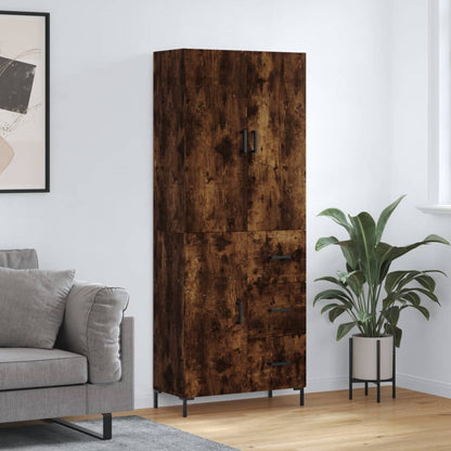 Skříň Highboard 69,5 X 34 X 180 Cm Kompozitní Dřevo
