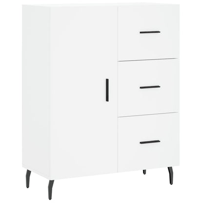 Skříň Highboard Bílá 69,5 X 34 X 180 Cm Kompozitní Dřevo