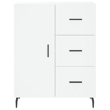 Skříň Highboard Bílá 69,5 X 34 X 180 Cm Kompozitní Dřevo