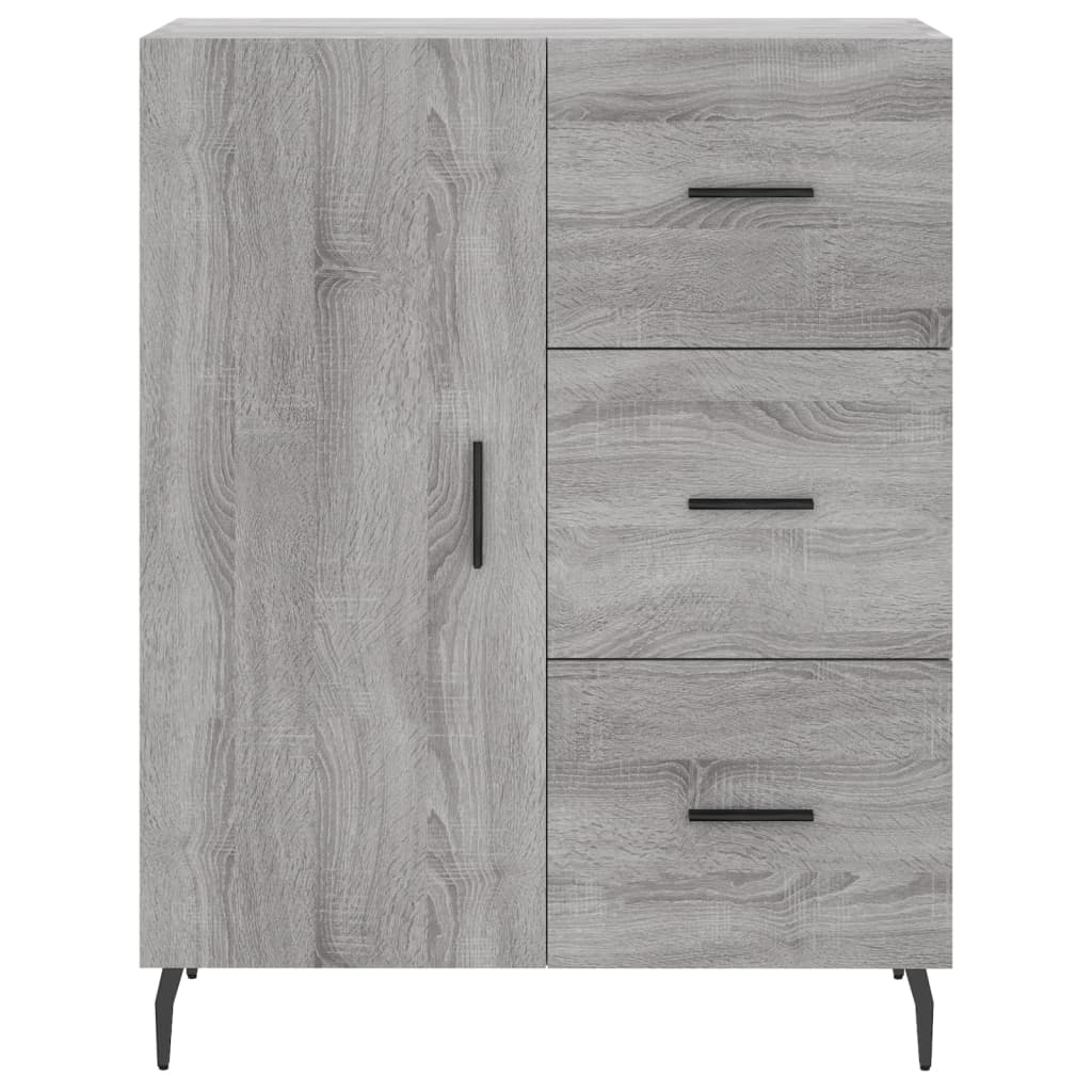 Skříň Highboard Šedá Sonoma 69,5 X 34 X 180 Cm Kompozitní Dřevo