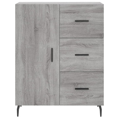 Skříň Highboard Šedá Sonoma 69,5 X 34 X 180 Cm Kompozitní Dřevo