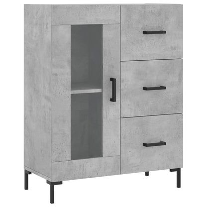 Skříň Highboard Betonově Šedá 69,5X34X180 Cm Kompozitní Dřevo