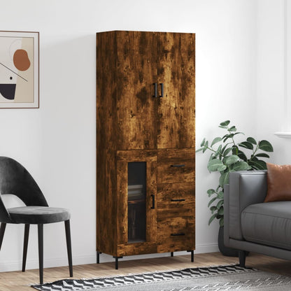 Skříň Highboard 69,5 X 34 X 180 Cm Kompozitní Dřevo