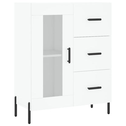 Skříň Highboard Bílá 69,5 X 34 X 180 Cm Kompozitní Dřevo