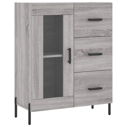 Skříň Highboard Šedá Sonoma 69,5 X 34 X 180 Cm Kompozitní Dřevo