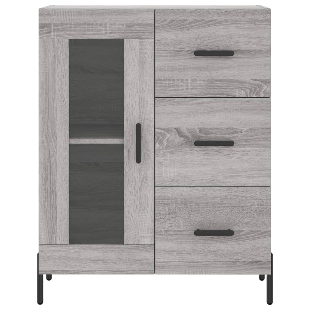 Skříň Highboard Šedá Sonoma 69,5 X 34 X 180 Cm Kompozitní Dřevo