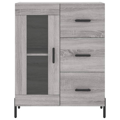 Skříň Highboard Šedá Sonoma 69,5 X 34 X 180 Cm Kompozitní Dřevo