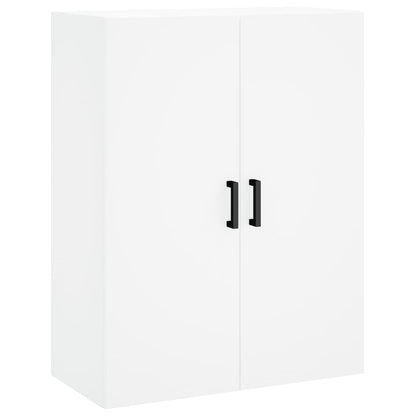 Skříň Highboard Bílá 69,5 X 34 X 180 Cm Kompozitní Dřevo