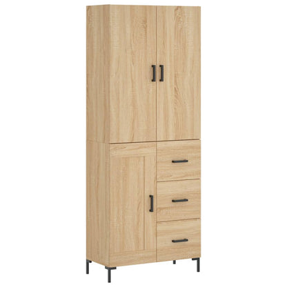 Skříň Highboard Dub Sonoma 69,5 X 34 X 180 Cm Kompozitní Dřevo