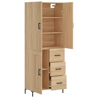 Skříň Highboard Dub Sonoma 69,5 X 34 X 180 Cm Kompozitní Dřevo