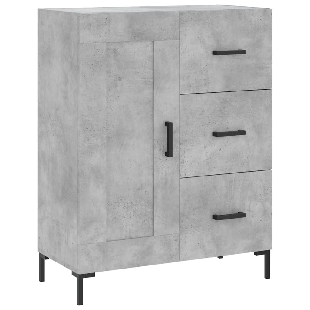 Skříň Highboard Betonově Šedá 69,5X34X180 Cm Kompozitní Dřevo