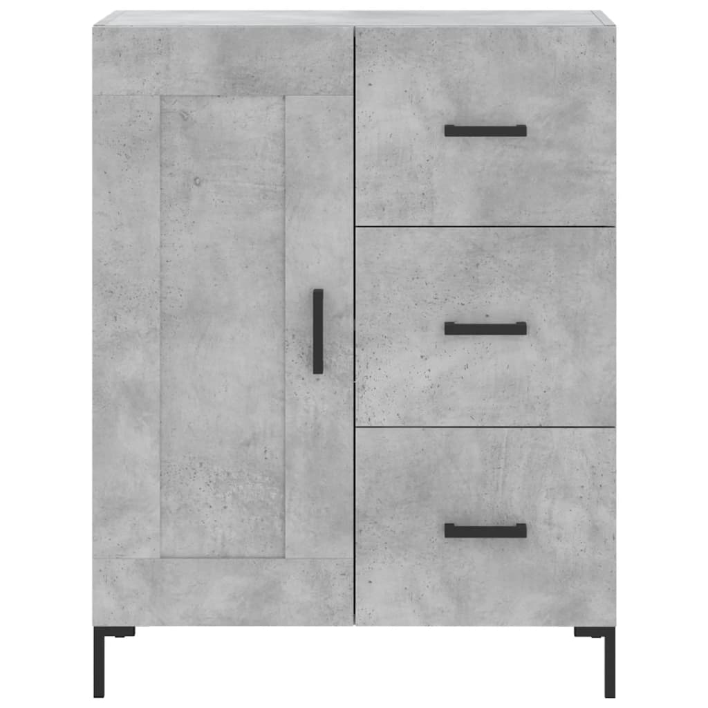 Skříň Highboard Betonově Šedá 69,5X34X180 Cm Kompozitní Dřevo
