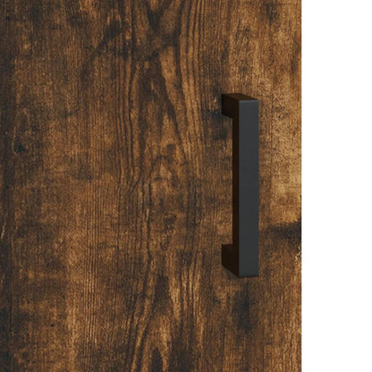 Skříň Highboard Kouřový Dub 69,5 X 34 X 180 Cm Kompozitní Dřevo