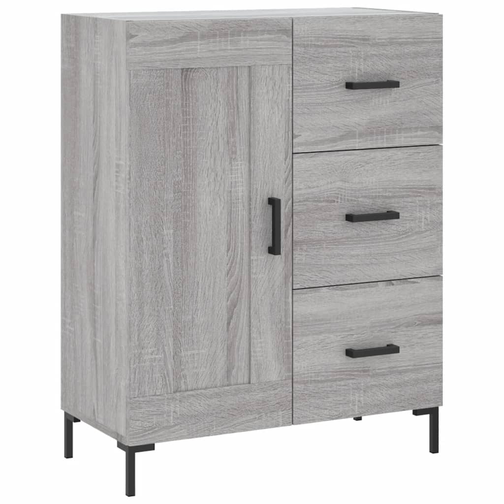 Skříň Highboard Šedá Sonoma 69,5 X 34 X 180 Cm Kompozitní Dřevo