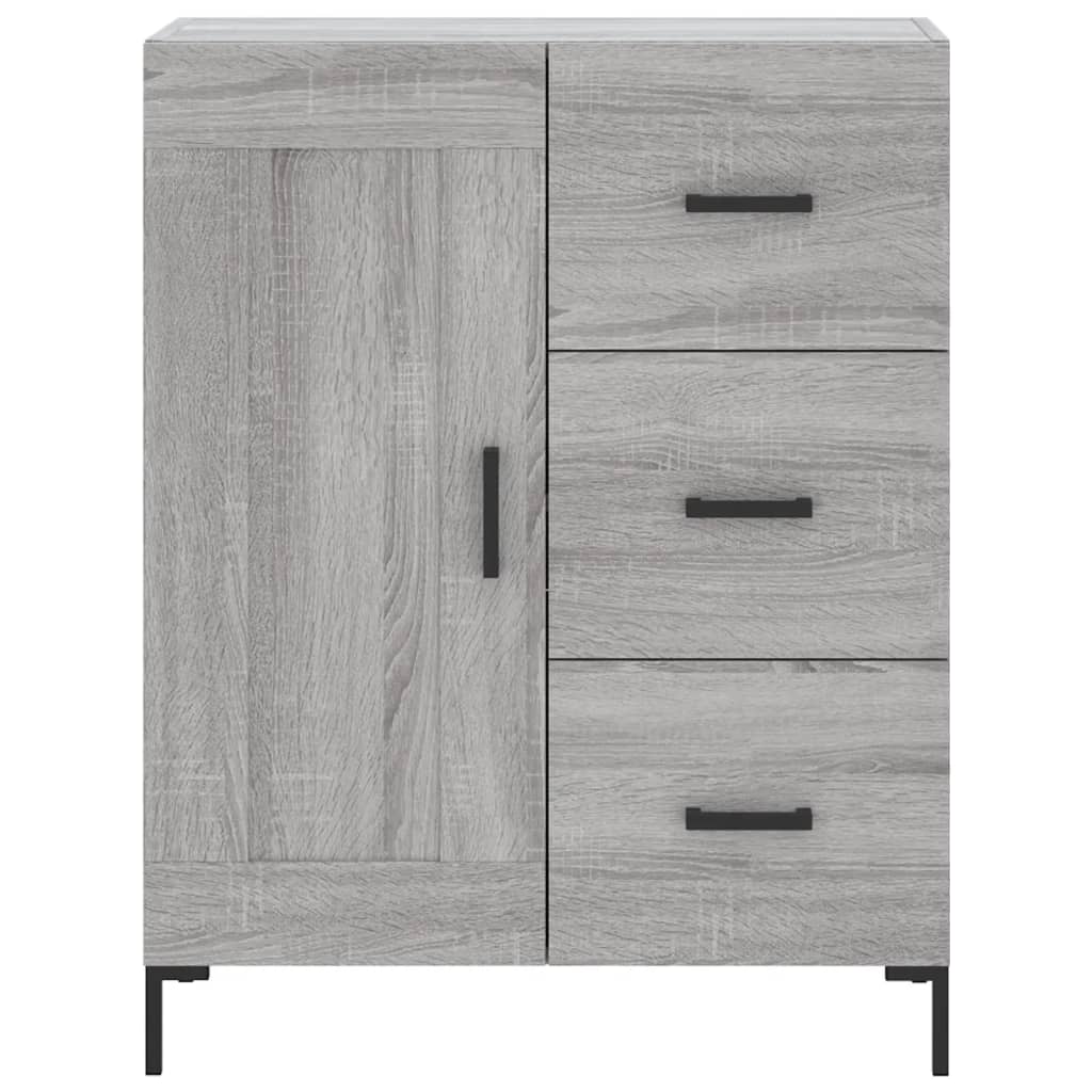 Skříň Highboard Šedá Sonoma 69,5 X 34 X 180 Cm Kompozitní Dřevo