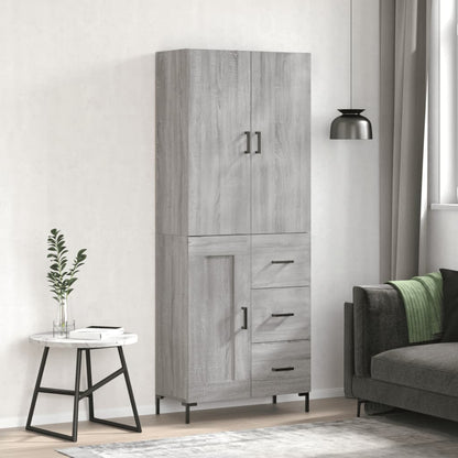 Skříň Highboard 69,5 X 34 X 180 Cm Kompozitní Dřevo