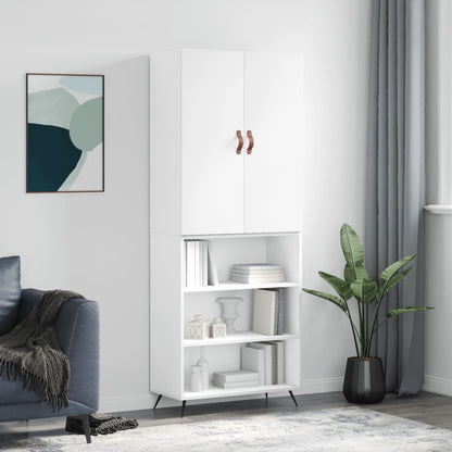 Skříň Highboard Betonově Šedá 69,5X34X180 Cm Kompozitní Dřevo