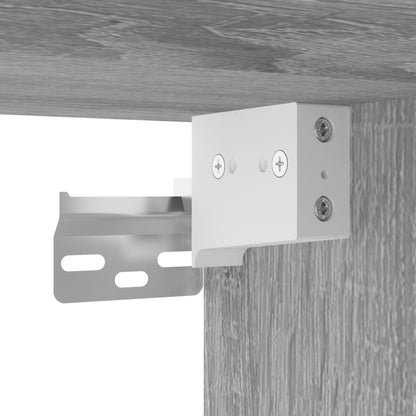 Skříň Highboard Šedá Sonoma 69,5 X 34 X 180 Cm Kompozitní Dřevo