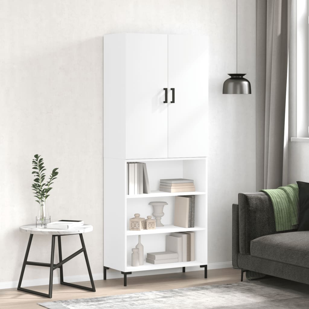 Skříň Highboard 69,5 X 34 X 180 Cm Kompozitní Dřevo