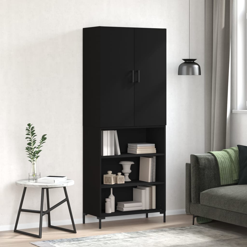 Skříň Highboard 69,5 X 34 X 180 Cm Kompozitní Dřevo