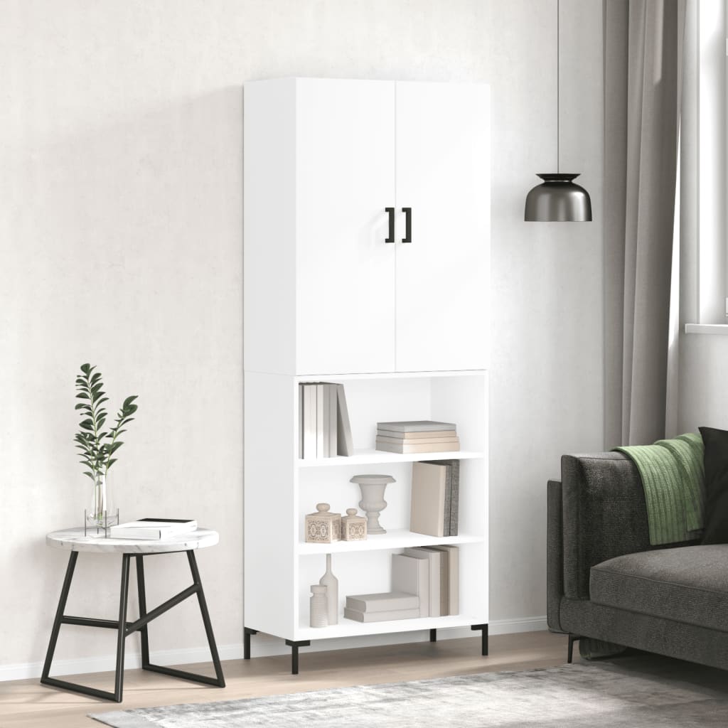 Skříň Highboard 69,5 X 34 X 180 Cm Kompozitní Dřevo