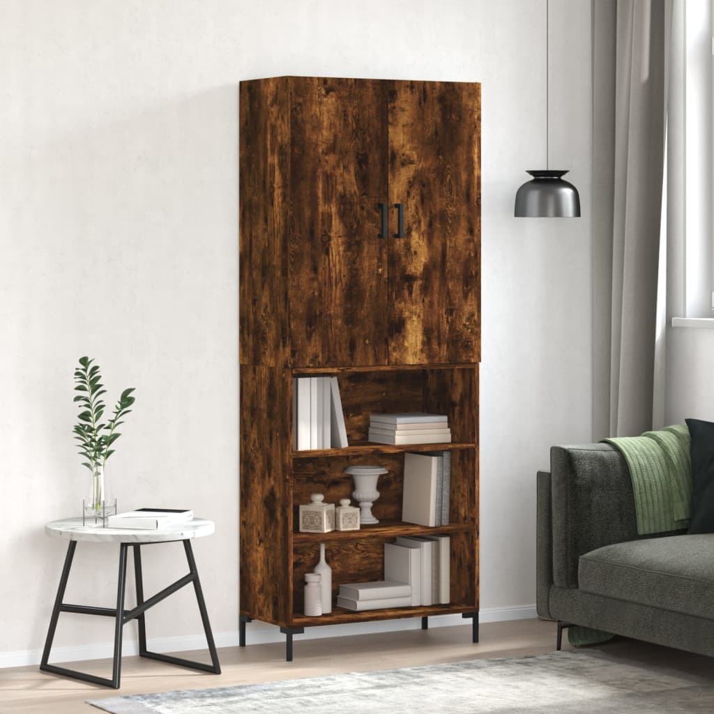 Skříň Highboard 69,5 X 34 X 180 Cm Kompozitní Dřevo