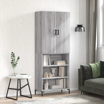 Skříň Highboard 69,5 X 34 X 180 Cm Kompozitní Dřevo