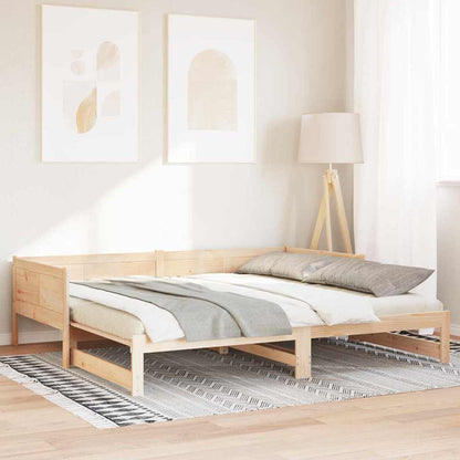 Vytahovací Denní Postel Hnědá 203,5 X 184 X 56,5 Cm