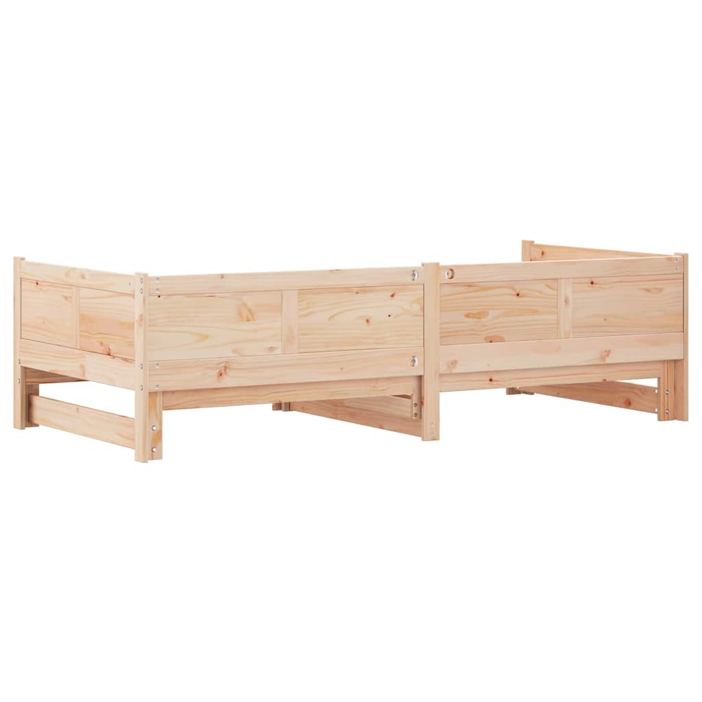 Vytahovací Denní Postel Hnědá 203,5 X 184 X 56,5 Cm