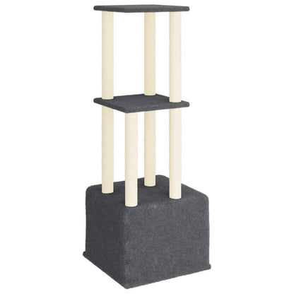 Škrabadlo Pro Kočky Se Sisalovými Sloupky Tmavě Šedé 133,5 Cm