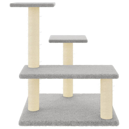 Škrabadlo Pro Kočky Se Sisalovými Sloupky Světle Šedé 61 Cm